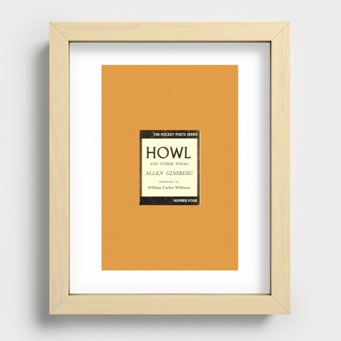 Allen Ginsberg Howl Poems | Literature Art Print  Recessed Framed Print