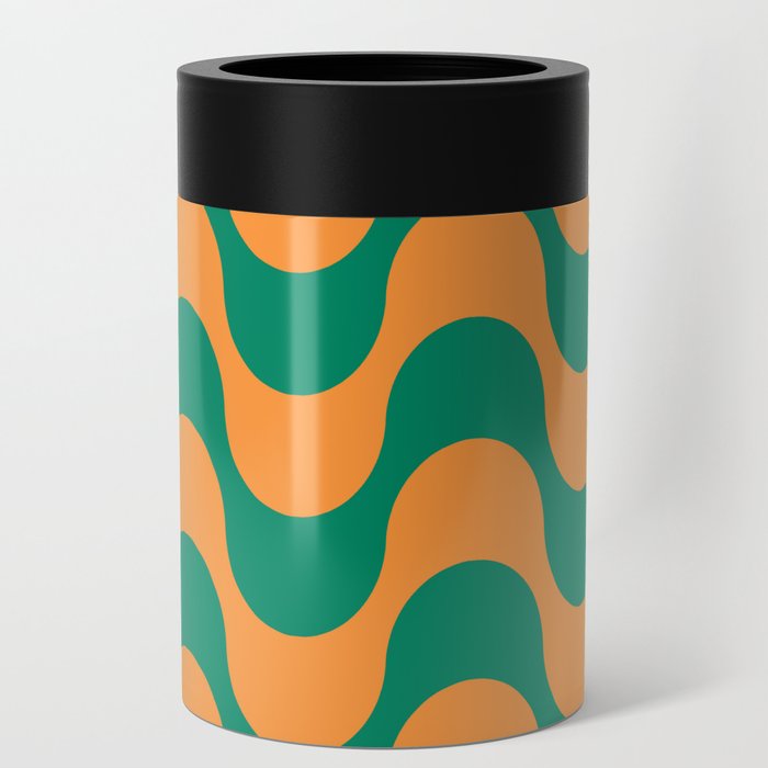 Retro Psychedelic Stripe Pattern 752 Can Cooler