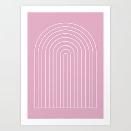 Minimal Arch XXVII Blush Pink Modern Geometric Lines Art Print