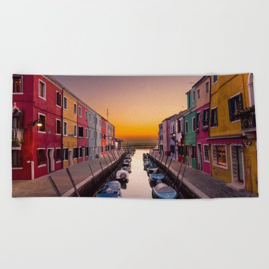 Venice Canal Beach Towel