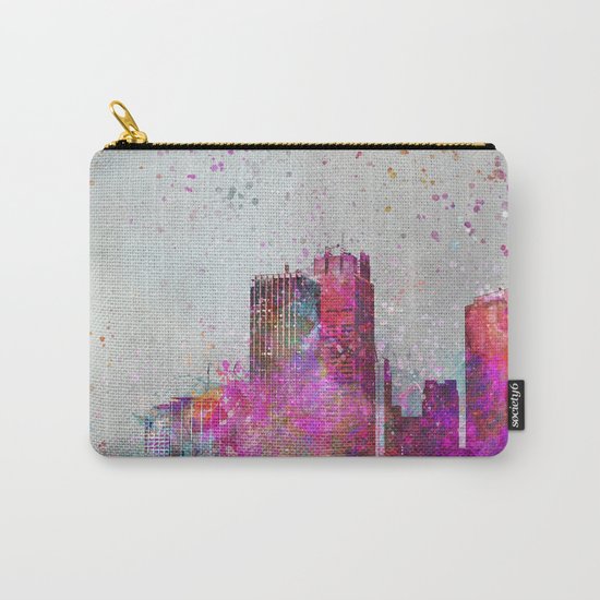 City of colors metropolis mixed media art Carry-All Pouch
