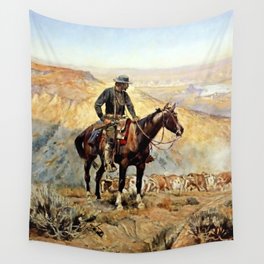 “The Wagon Boss” by Charles M Russell Wall Tapestry