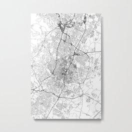 Austin White Map Metal Print | Black And White, Texas, Graphic, Design, Plan, Popular, Urban, Modern, Street, Pattern 