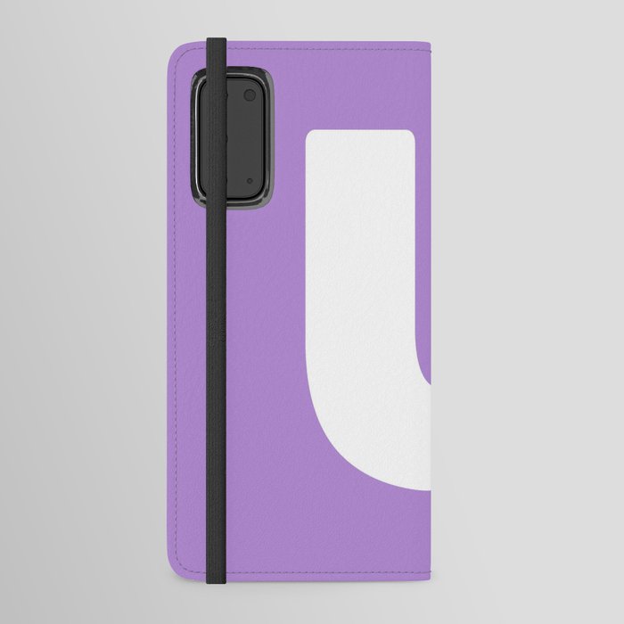 U (White & Lavender Letter) Android Wallet Case