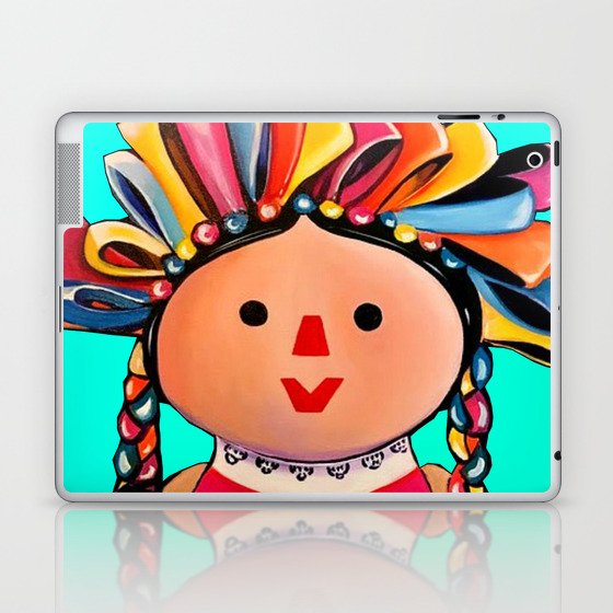 Mexican Maria Doll (turquoise) Laptop & iPad Skin