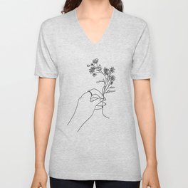 Flower Girl V Neck T Shirt