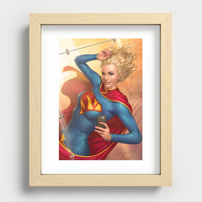 Supergirl Recessed Framed Print