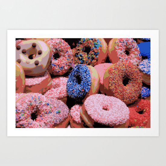 Donuts - JUSTART © Art Print