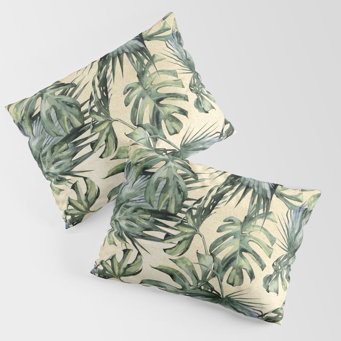 Palm Leaves Classic Linen Pillow Sham