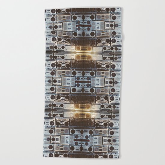 Boom boxes Beach Towel