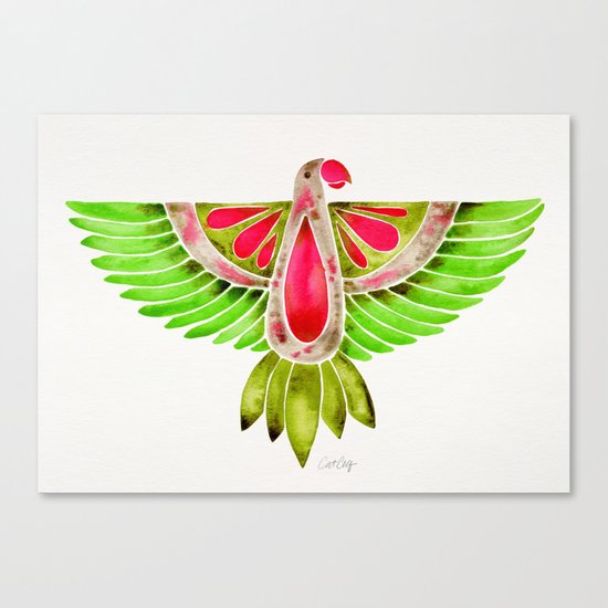 Lovebird Parrot Canvas Print