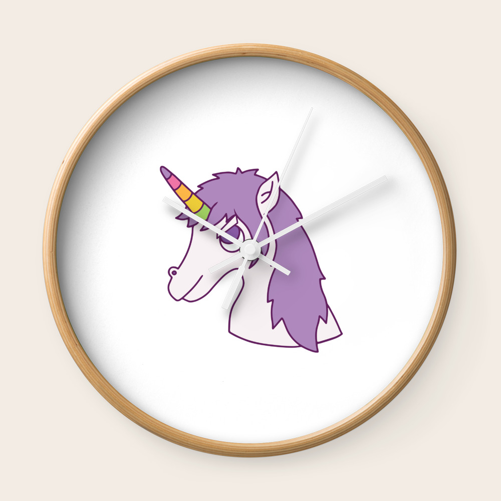 Funny Unicorn Prints Funny Unicorn Designs Unicorn Meme Graphic Wall Clock By Fastlifefullthrottle Society6