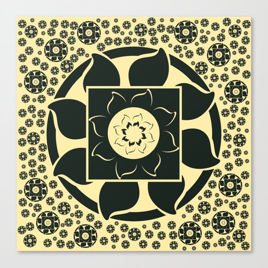 Black flower Canvas Print