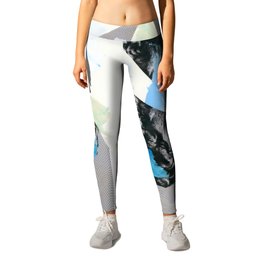 Untitled (Painted Composition 1) Leggings | Greek, Sculpture, Grey, Abstract, Black, White, Curated, Pale, Antique, Punk 