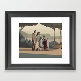 Wolf At The Table Framed Art Print