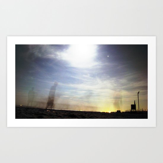 BEACH NIGHT. Art Print
