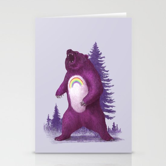 Scare Bear Stationery Cards