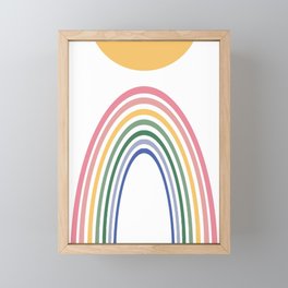 Rainbow Sun  Framed Mini Art Print