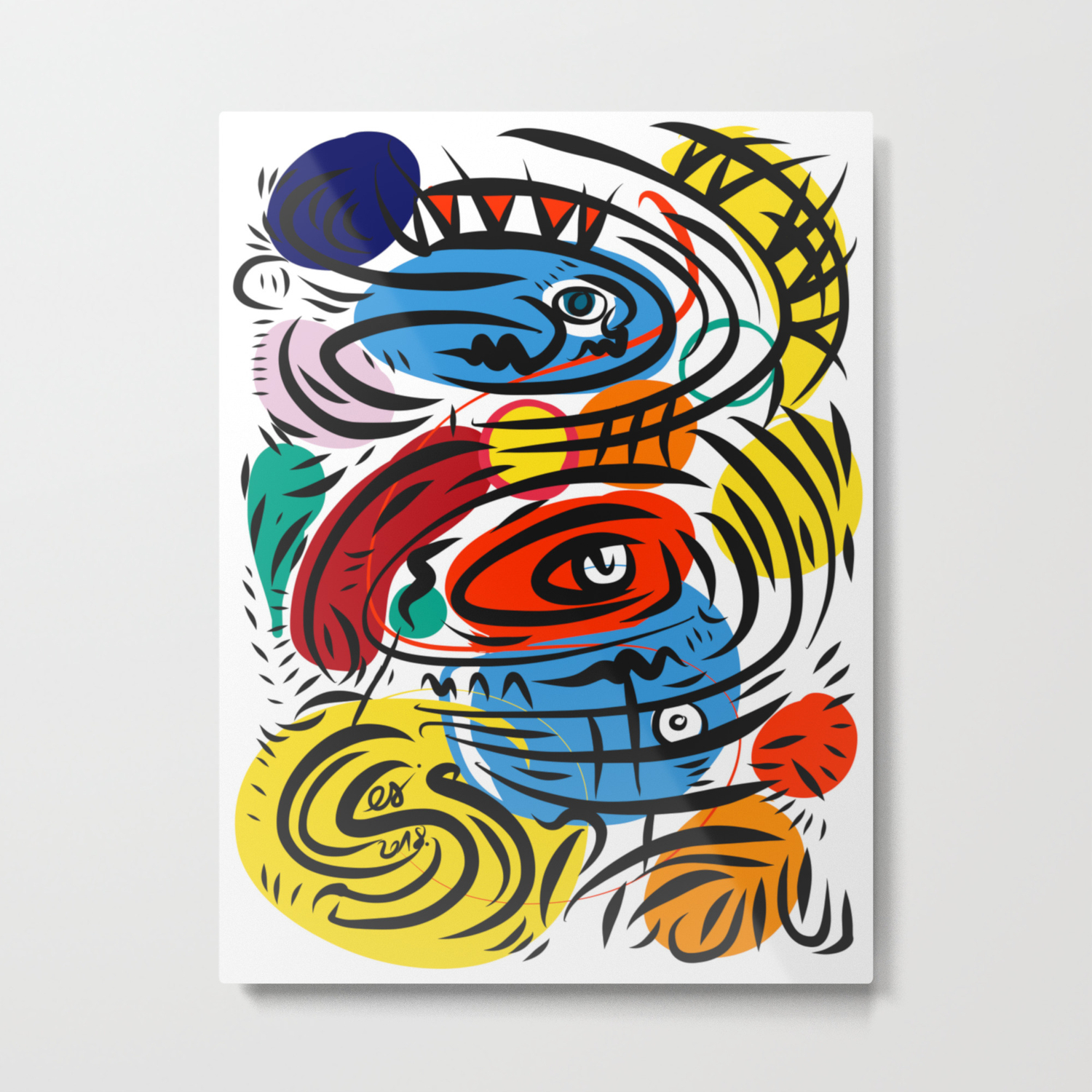 Joyful Life Abstract Art Illustration For Kids And Everyone Metal