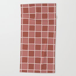 Terracotta Tiles Checker Beach Towel