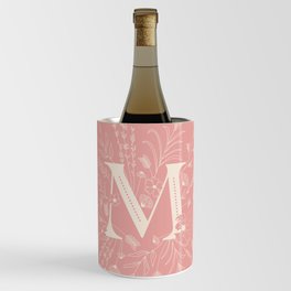 Botanical Letter M (Hibiscus Pink) Wine Chiller
