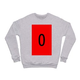 NUMBER 0 (BLACK-RED) Crewneck Sweatshirt