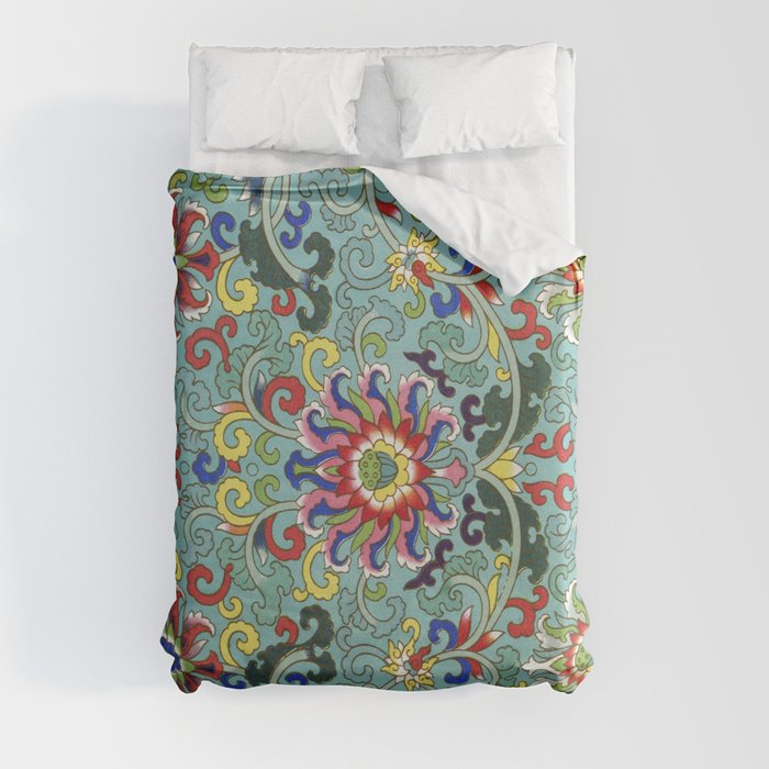Chinese Floral Pattern 17 Duvet Cover