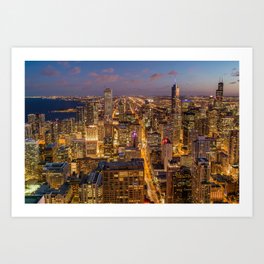 Chicago City Skyline Art Print