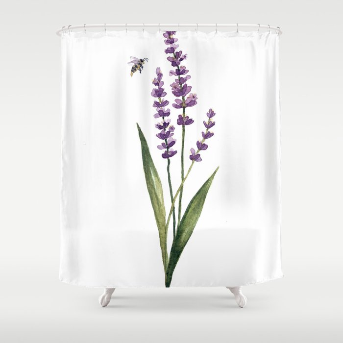 Lavender hotsell shower curtain