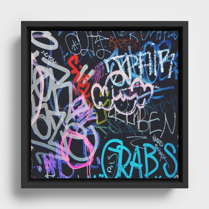 Graffiti Writing Framed Canvas