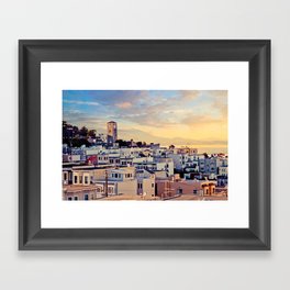 San Francisco North Beach Sunset Fine Art Print  • Travel Photography • Wall Art Framed Art Print
