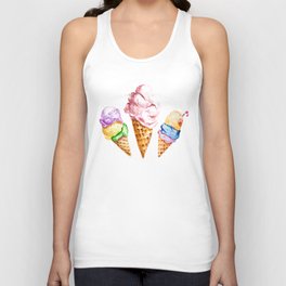 Ice cream watercolor Tank Top