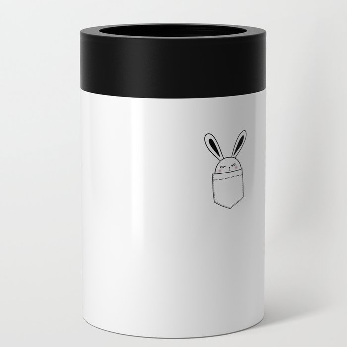 Cute sweet bunny with carrot Can Cooler