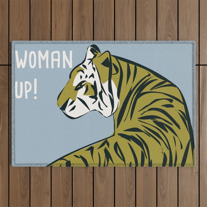 Woman up! Outdoor Rug