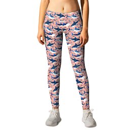 Sharks On Blush Leggings