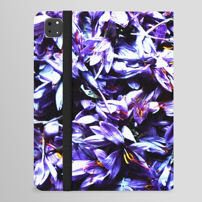 dark purple floral fairy bed iPad Folio Case