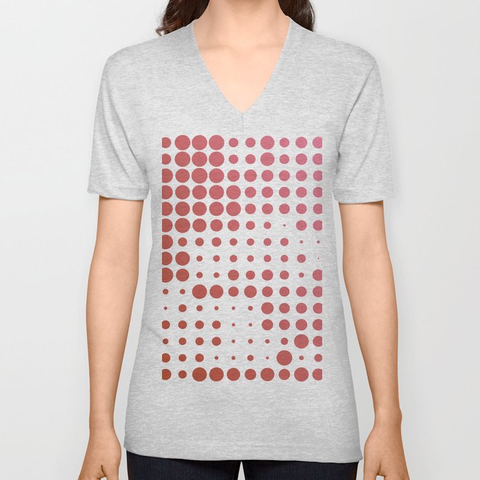 Abstract halftone pattern texture. Vintage modern background. Punk, pop, grunge vintage style. Minimalism and Memphis tradition.  V Neck T Shirt