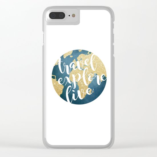 Travel, Explore, Live Clear iPhone Case