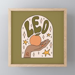Leo Grapefruit Framed Mini Art Print
