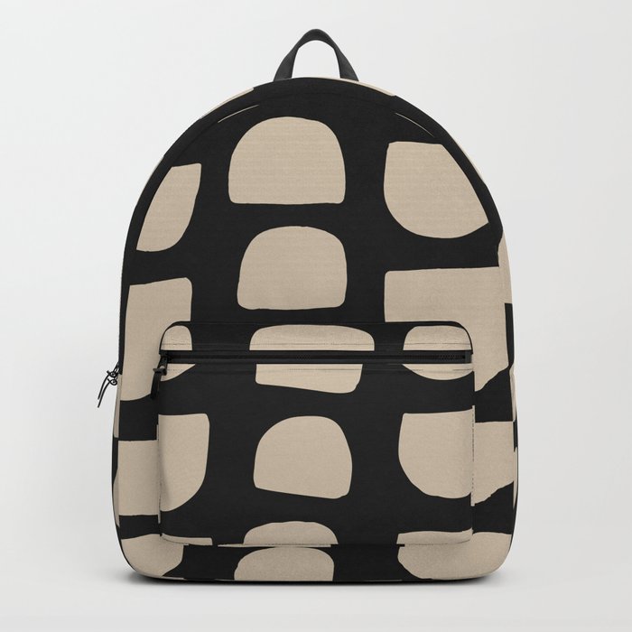 Modern Mudcloth Pattern - White on Black Backpack