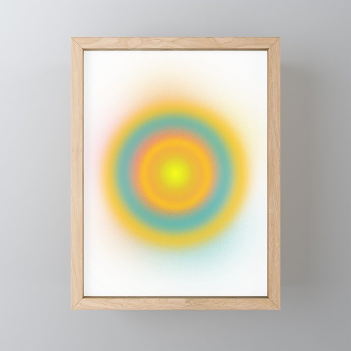 Colorful Grain Texture Circle Gradient Art Framed Mini Art Print