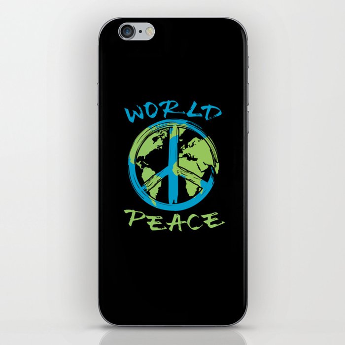World Peace Earth Planet Peace Sign iPhone Skin