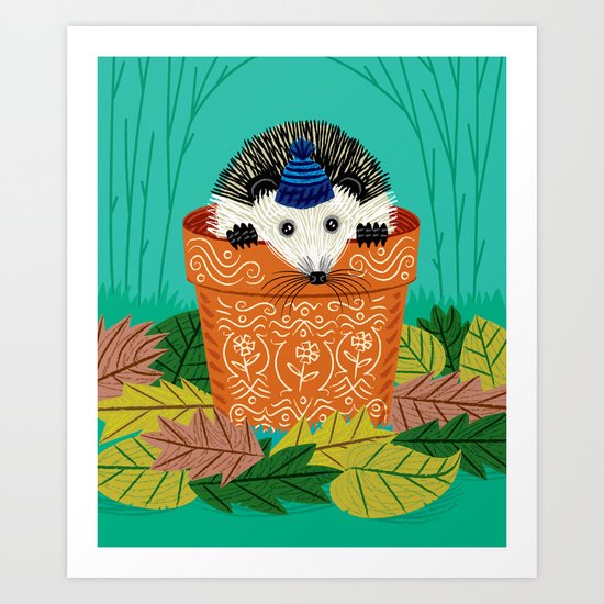 A Hedgehog's Home Art Print