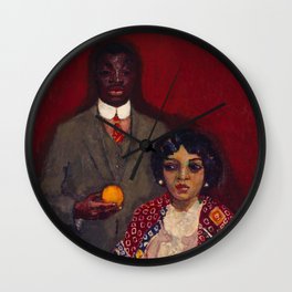 African American Portrait Masterpiece 'Lucie and Her Partner' by Kees van Dongen Wall Clock