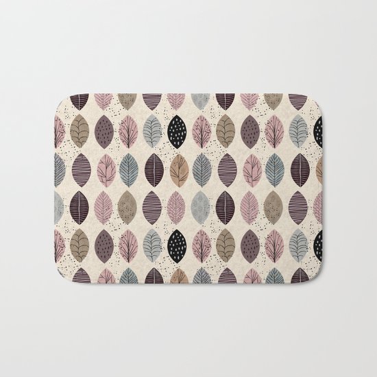 Nature Inspired Leaves Bath Mat