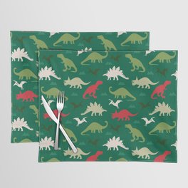 Dinosaurs Ready for Christmas Placemat