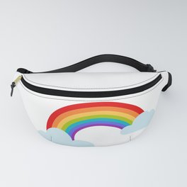 Rainbow with Blue Clouds Fanny Pack