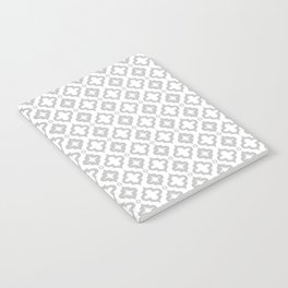 Light Grey Ornamental Arabic Pattern Notebook