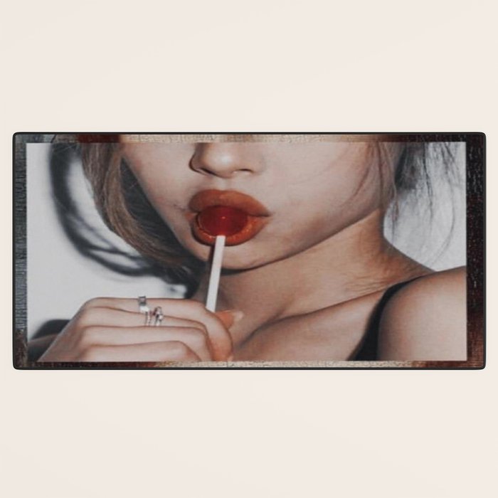 Mona Lisa Lollipop Desk Mat by Carole Society6