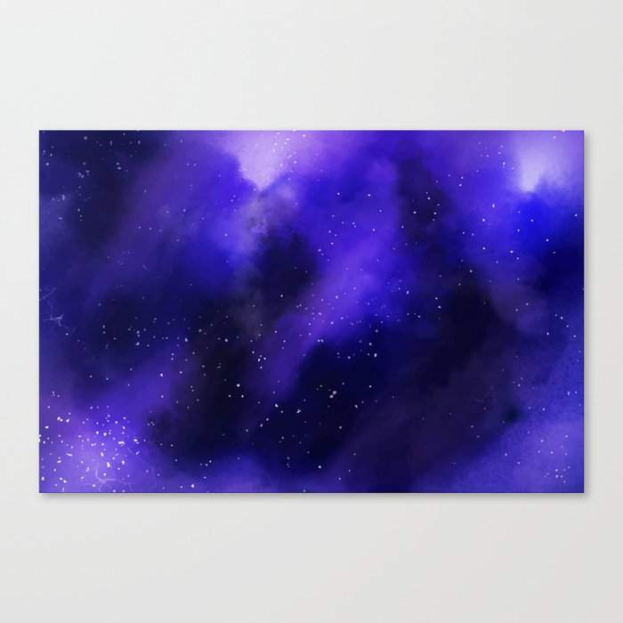 Purple Galaxy Painting Canvas Print By Newburydesigns Society6